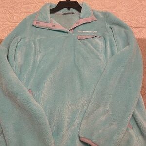 Turquoise Fleece Pullover